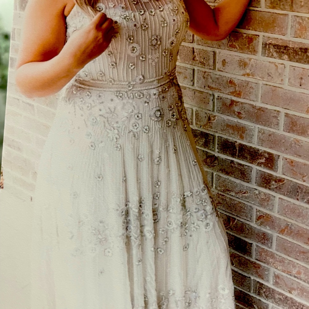 David’s Bridal all over sequins wedding dress size 12